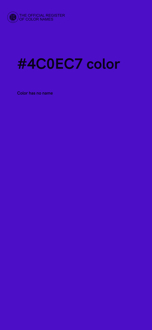 #4C0EC7 color image