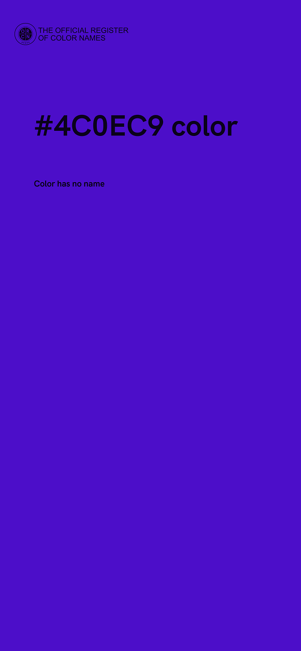#4C0EC9 color image