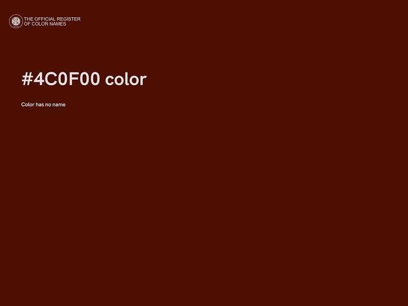 #4C0F00 color image