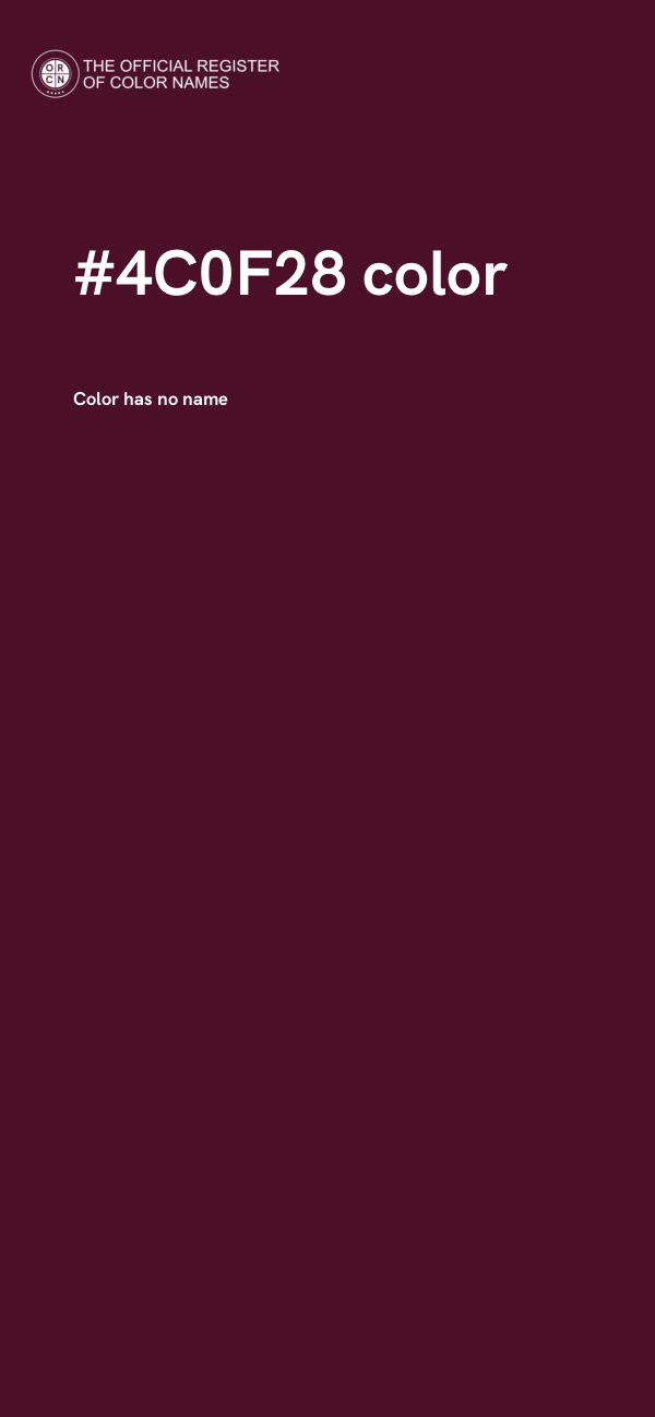 #4C0F28 color image