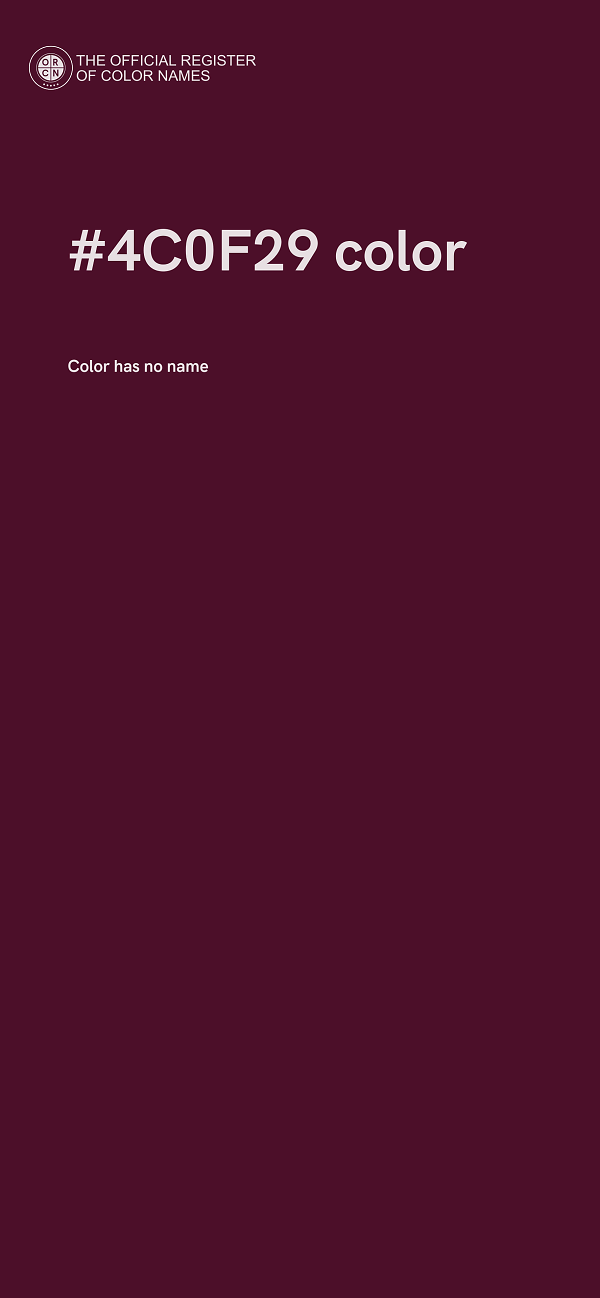 #4C0F29 color image