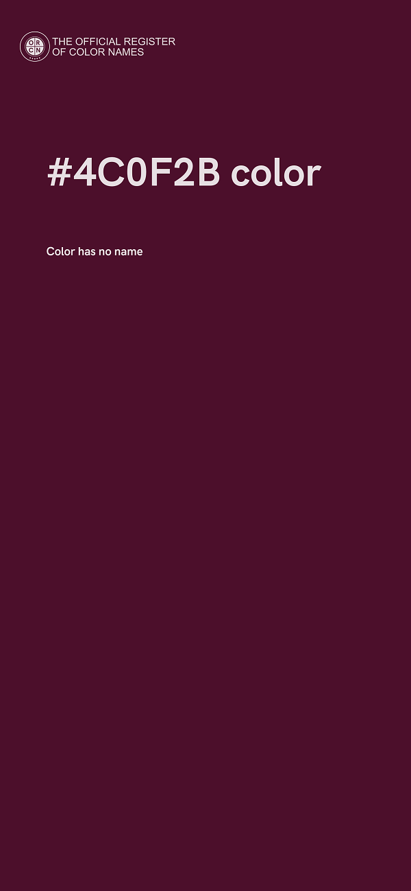 #4C0F2B color image