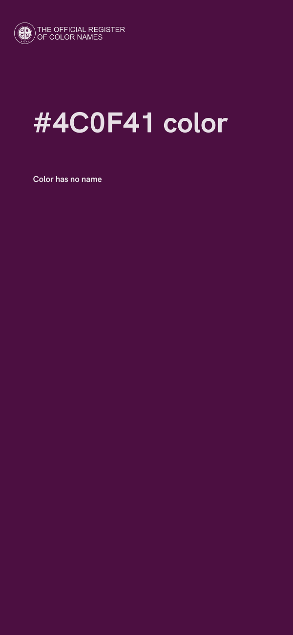 #4C0F41 color image