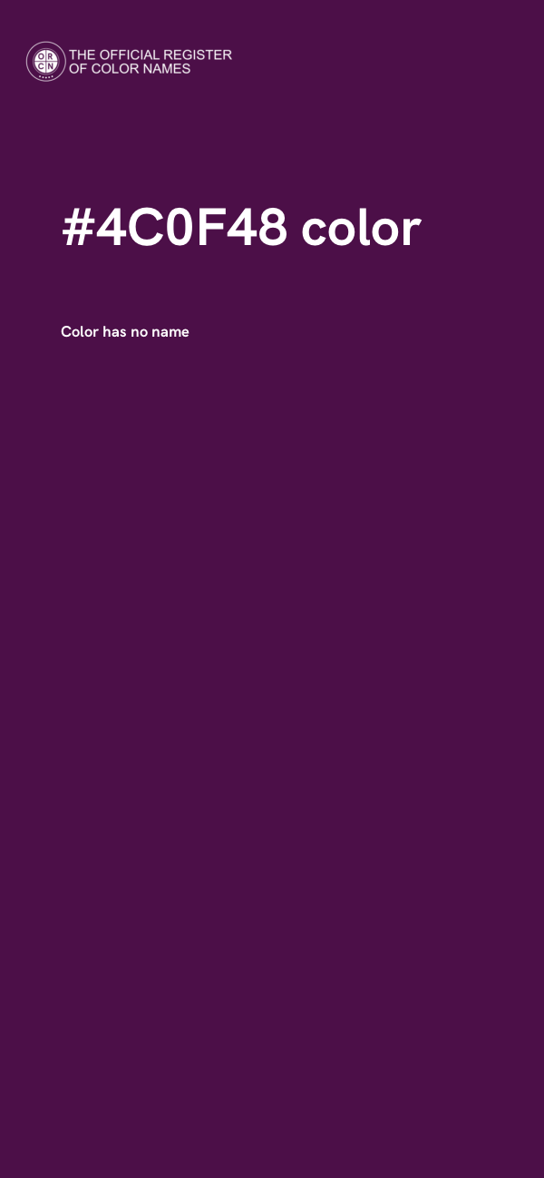 #4C0F48 color image
