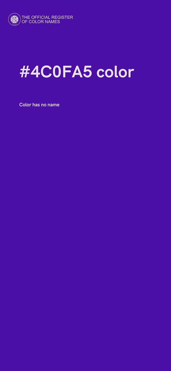 #4C0FA5 color image