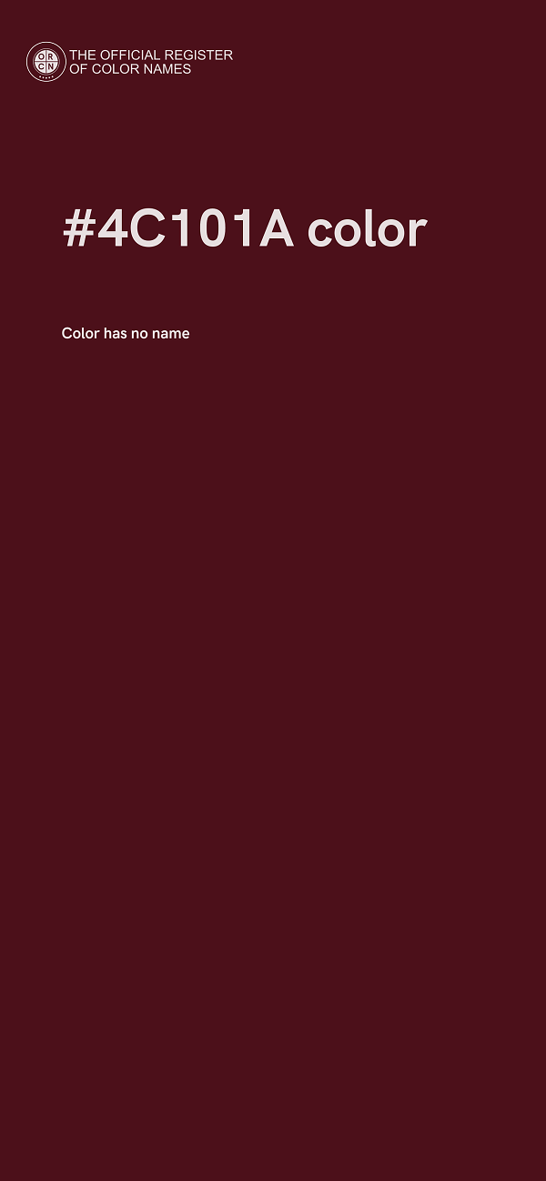 #4C101A color image