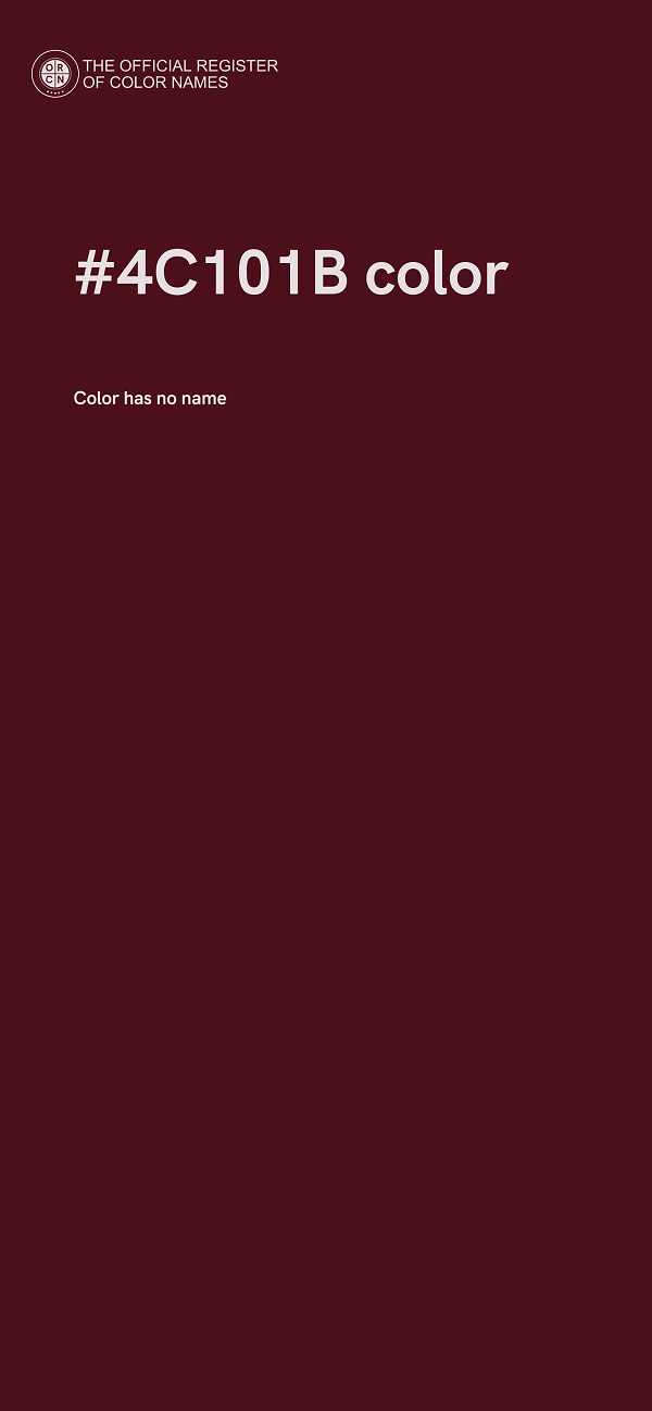 #4C101B color image