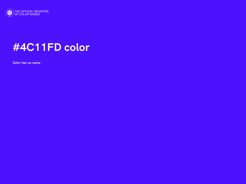 #4C11FD color image