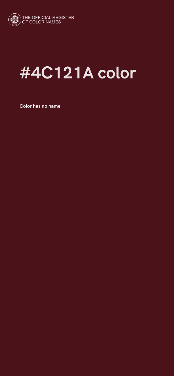 #4C121A color image