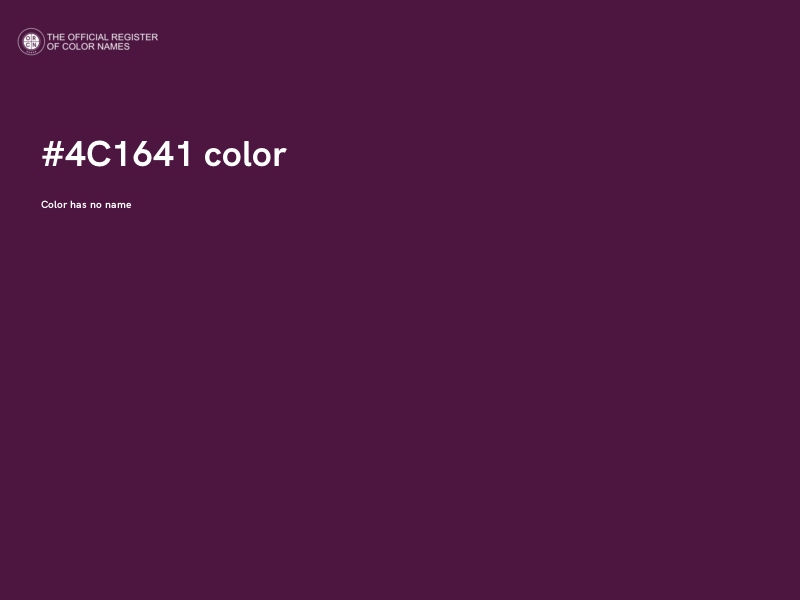 #4C1641 color image