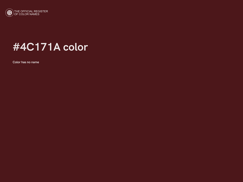 #4C171A color image
