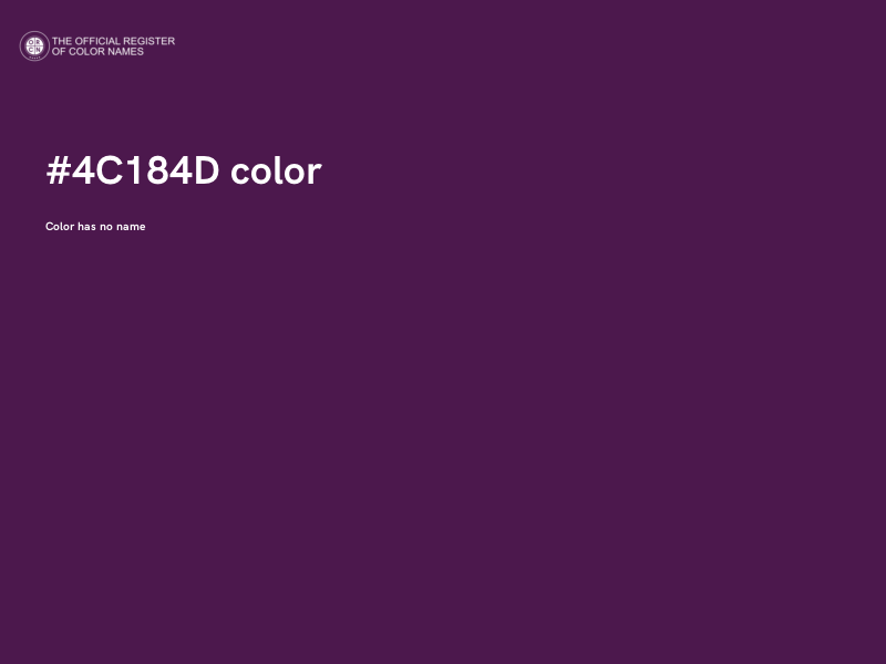 #4C184D color image