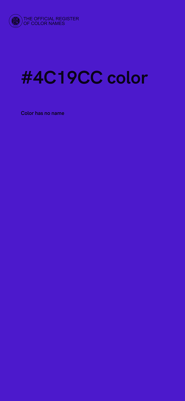 #4C19CC color image