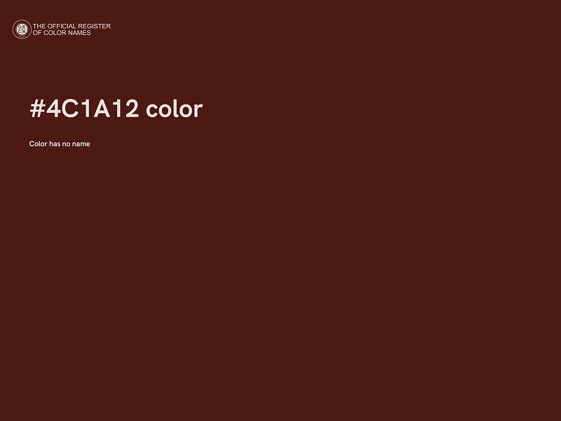 #4C1A12 color image