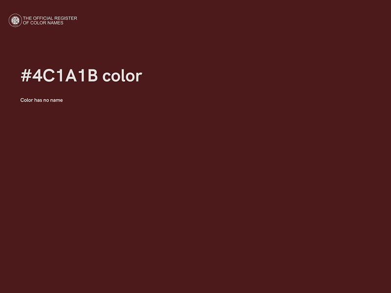 #4C1A1B color image