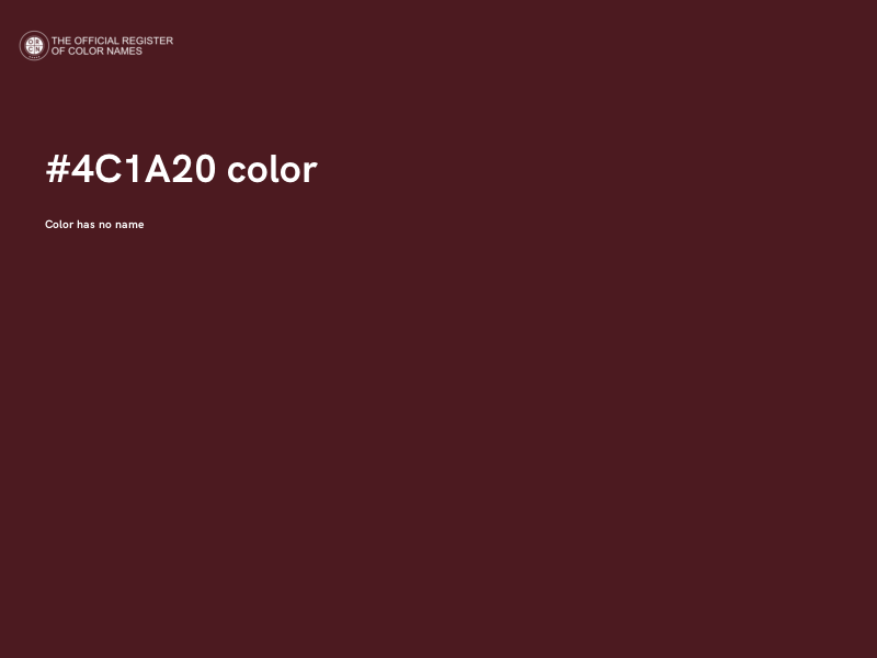 #4C1A20 color image