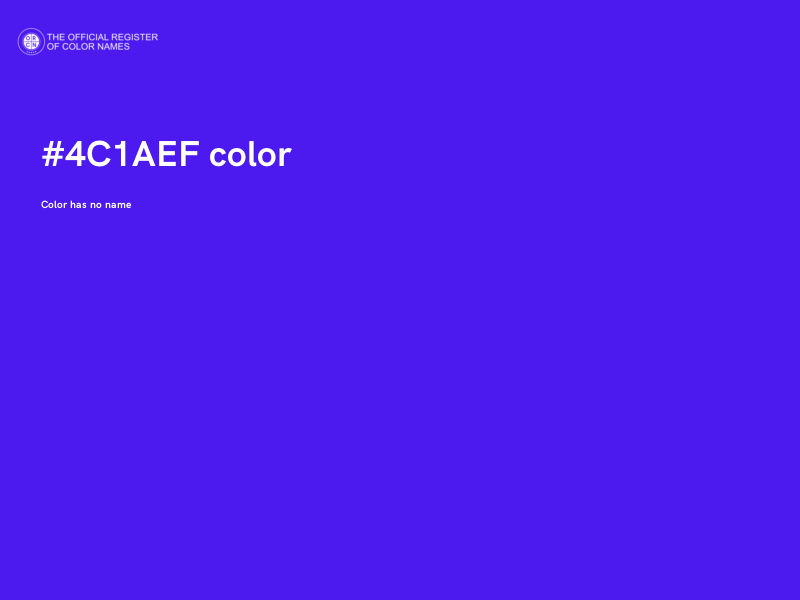 #4C1AEF color image
