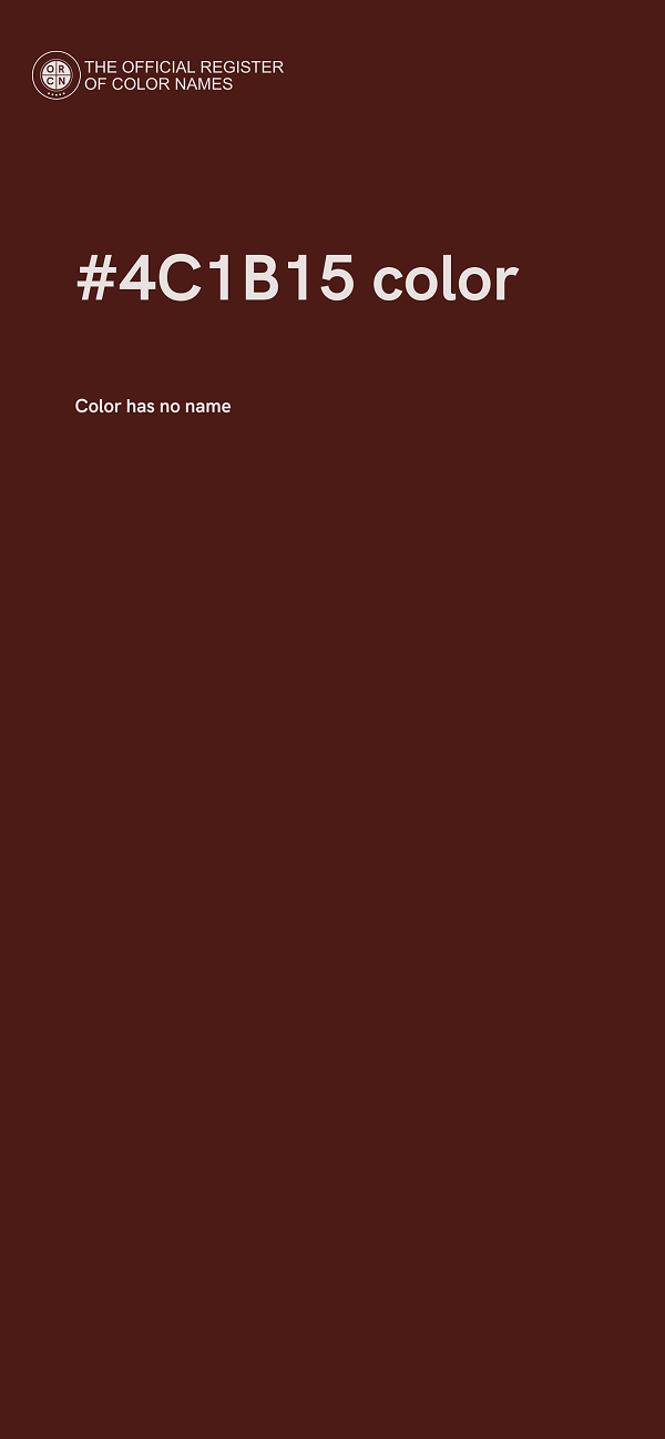 #4C1B15 color image