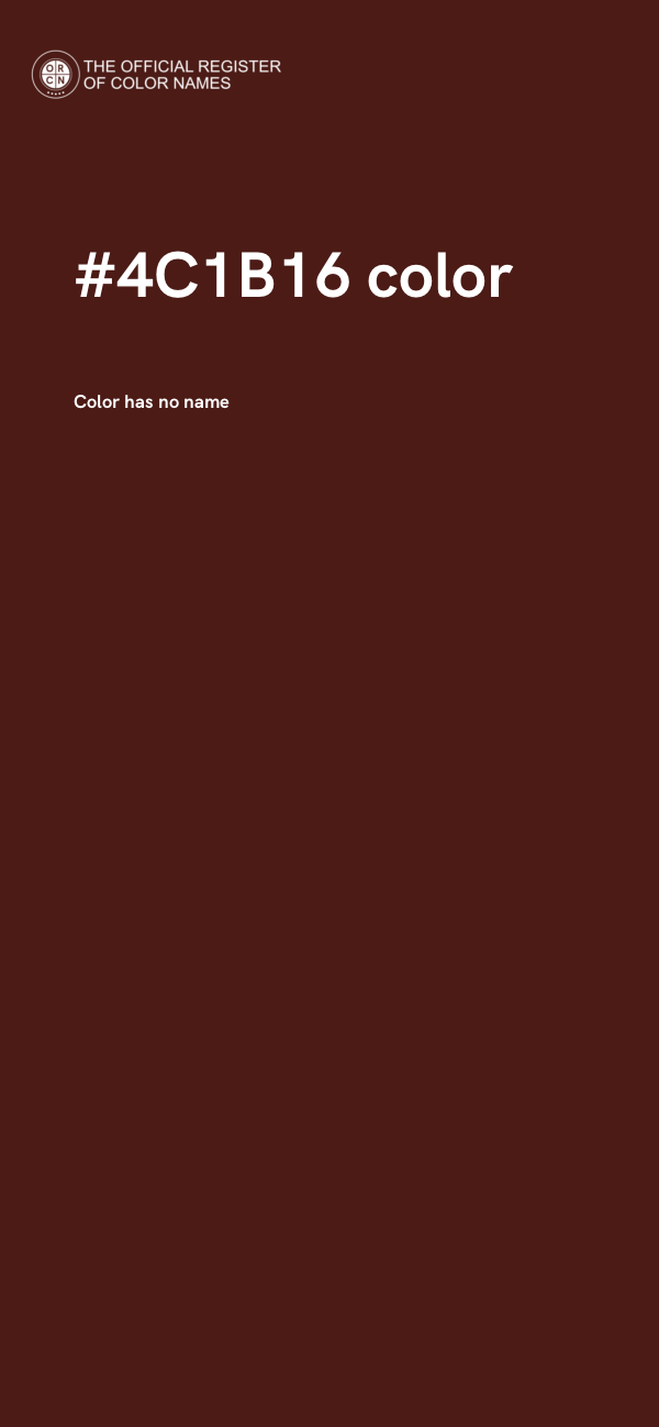 #4C1B16 color image