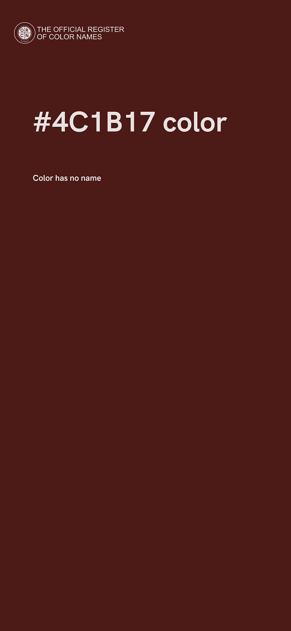 #4C1B17 color image