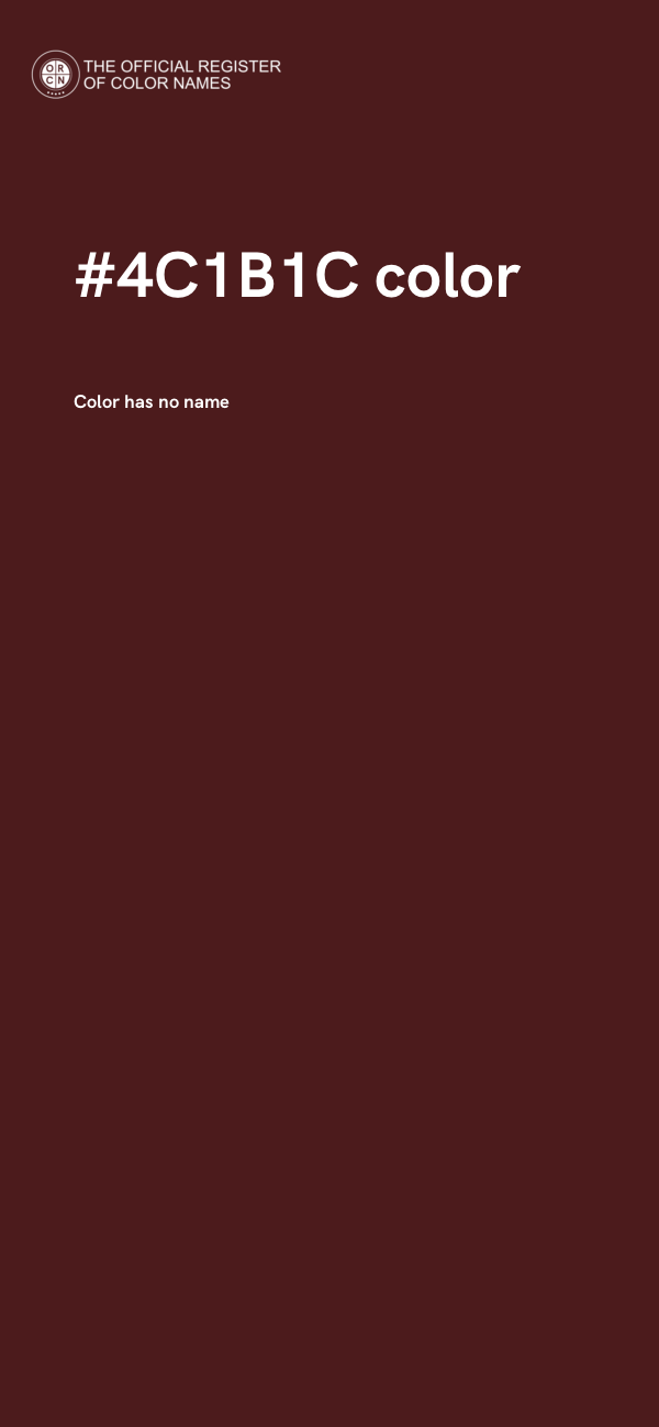 #4C1B1C color image