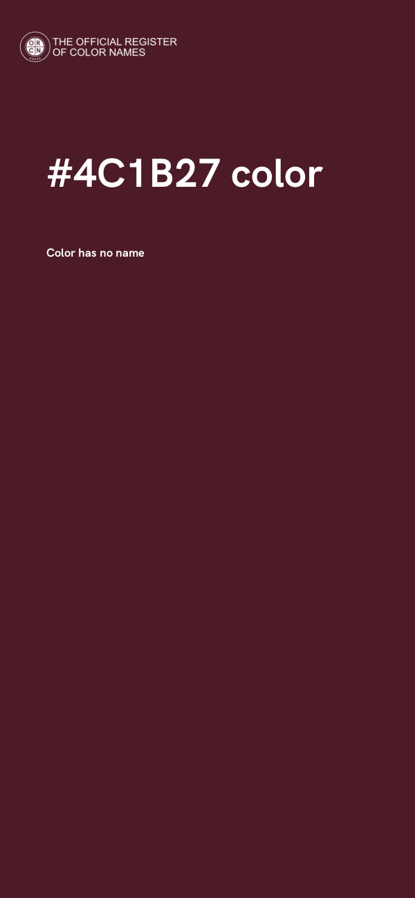 #4C1B27 color image