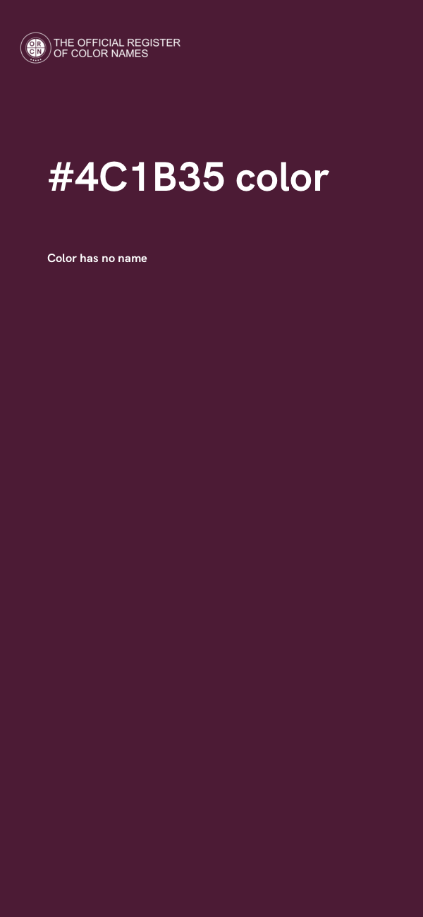 #4C1B35 color image