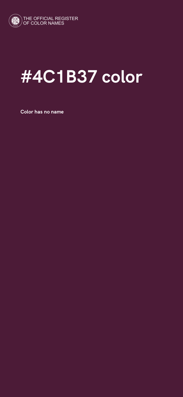 #4C1B37 color image