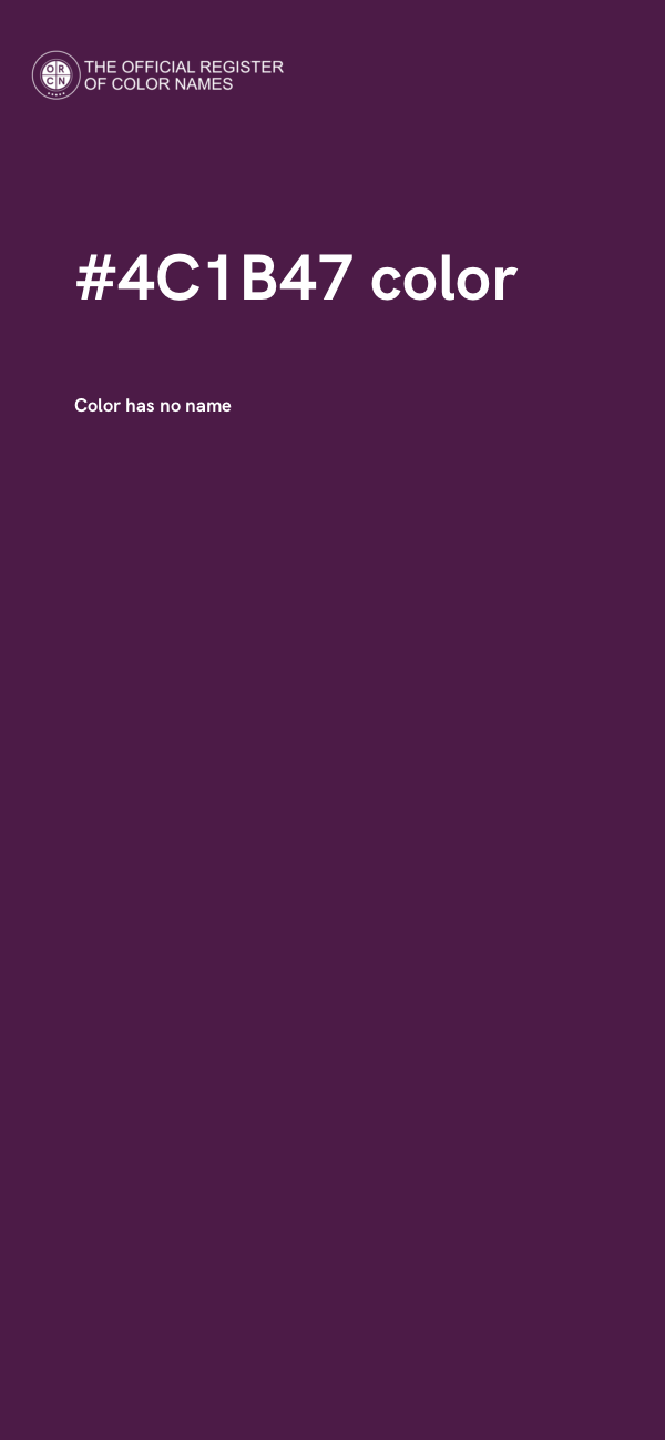 #4C1B47 color image