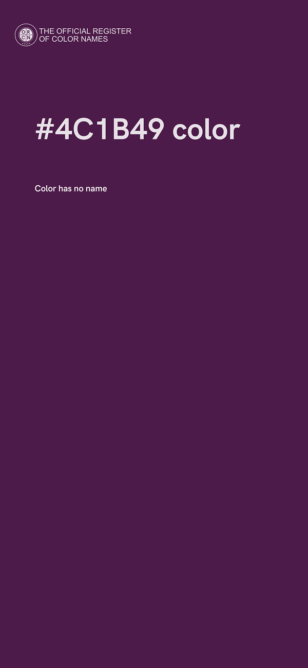 #4C1B49 color image