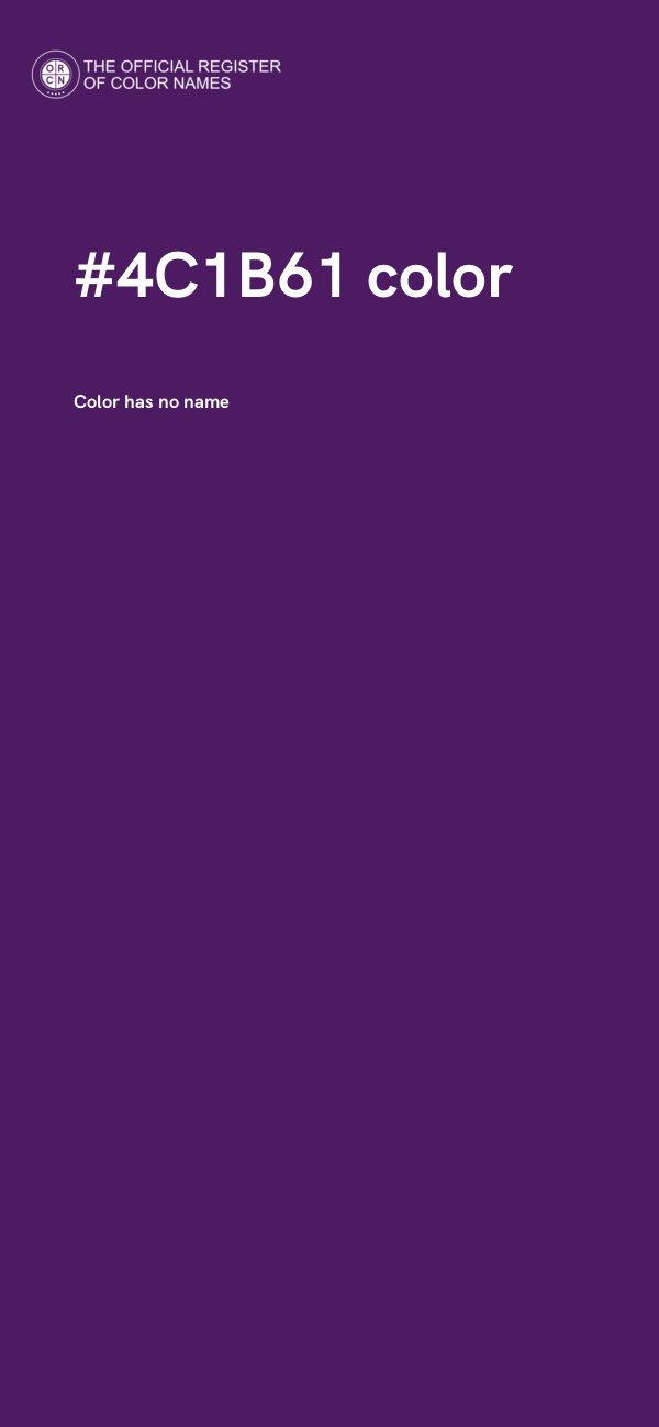 #4C1B61 color image