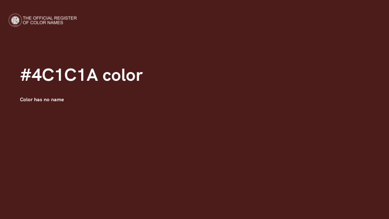 #4C1C1A color image