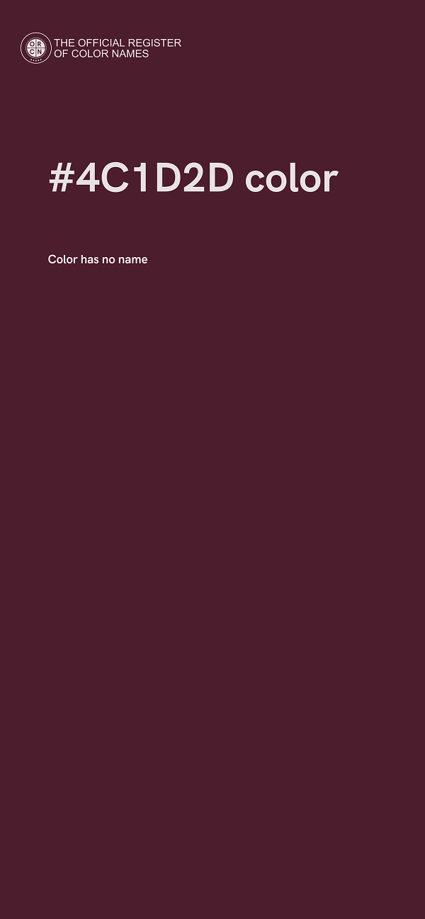 #4C1D2D color image