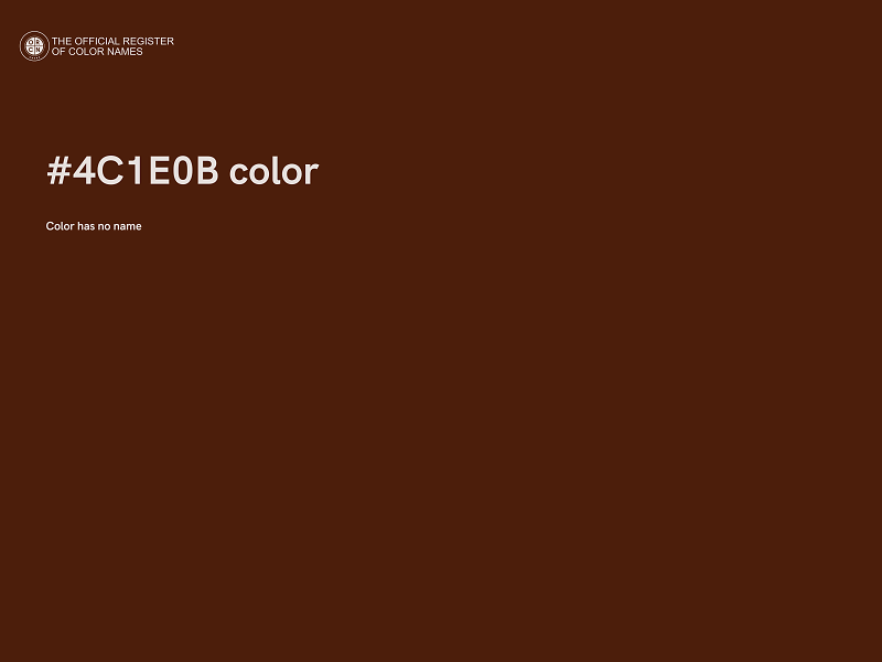 #4C1E0B color image