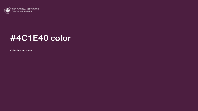 #4C1E40 color image
