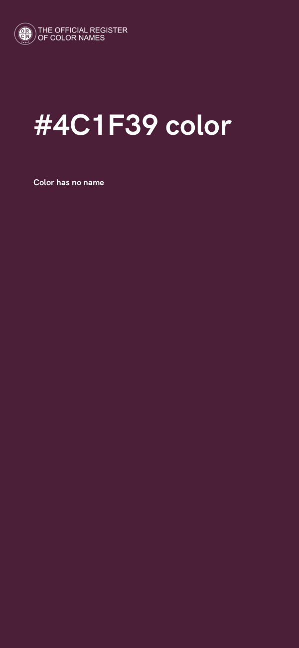 #4C1F39 color image