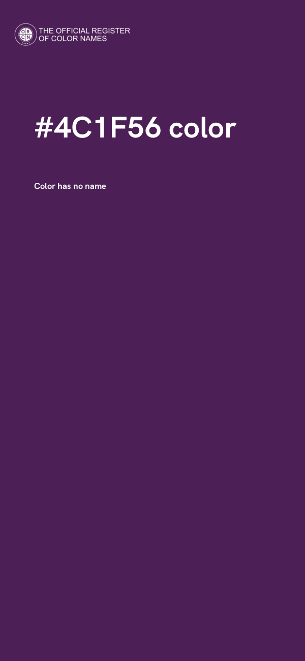 #4C1F56 color image