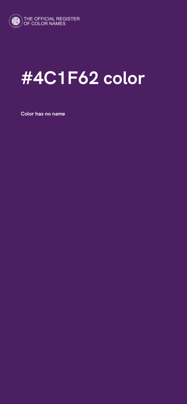 #4C1F62 color image