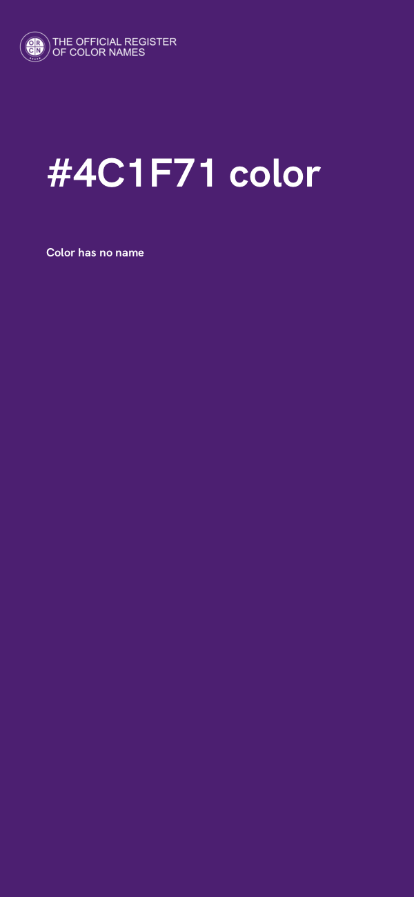 #4C1F71 color image