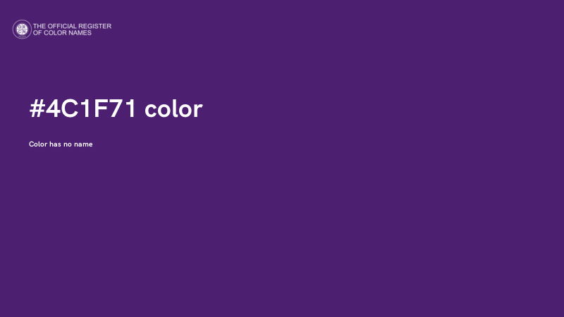 #4C1F71 color image