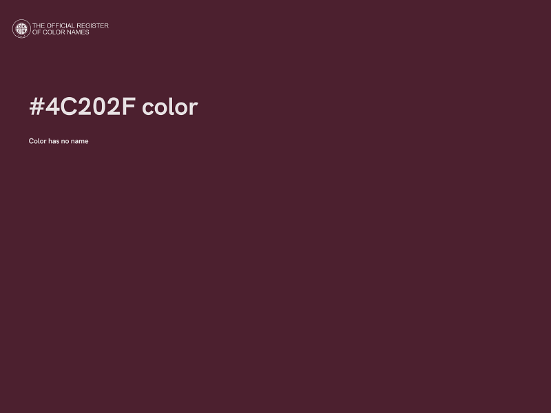 #4C202F color image