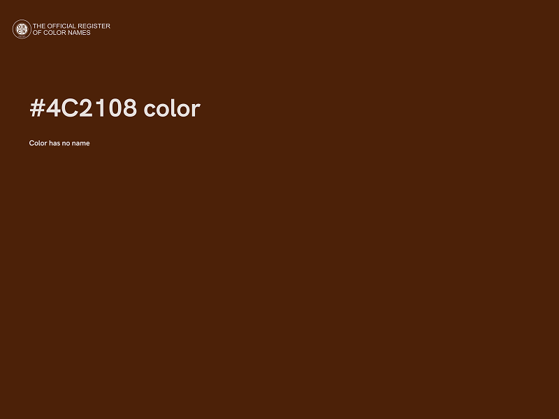 #4C2108 color image