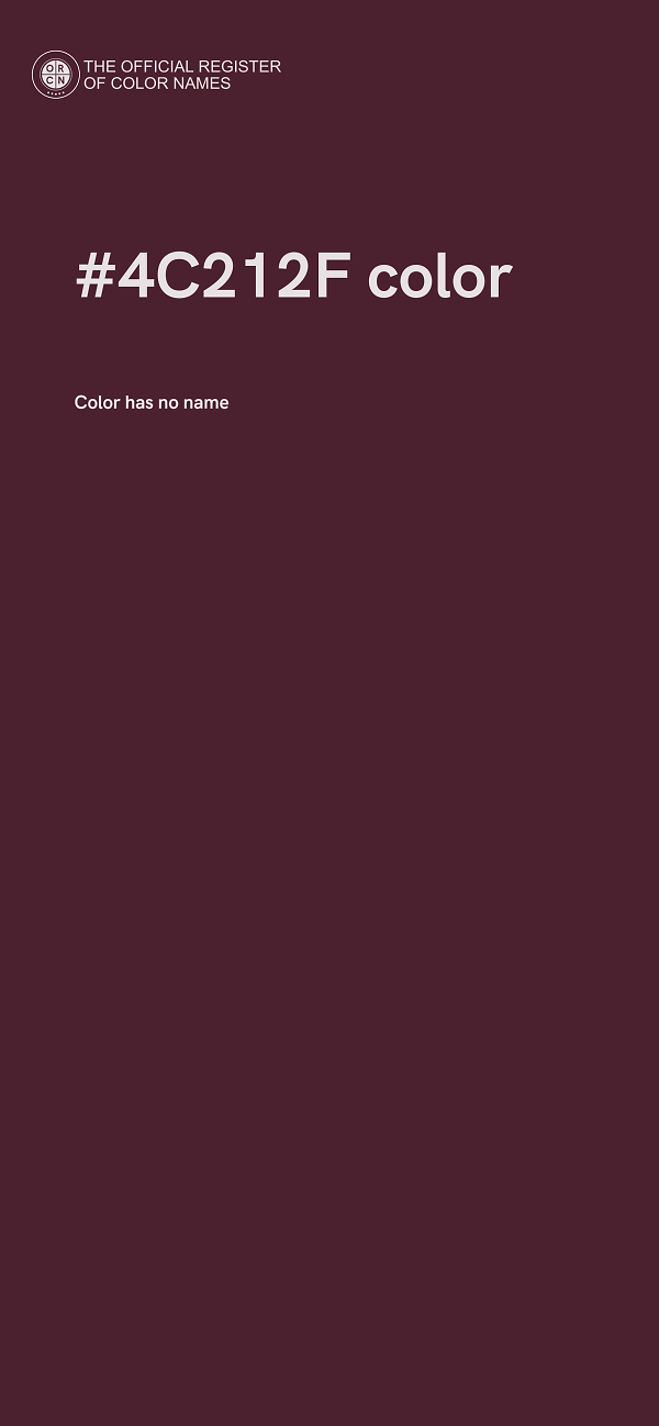 #4C212F color image