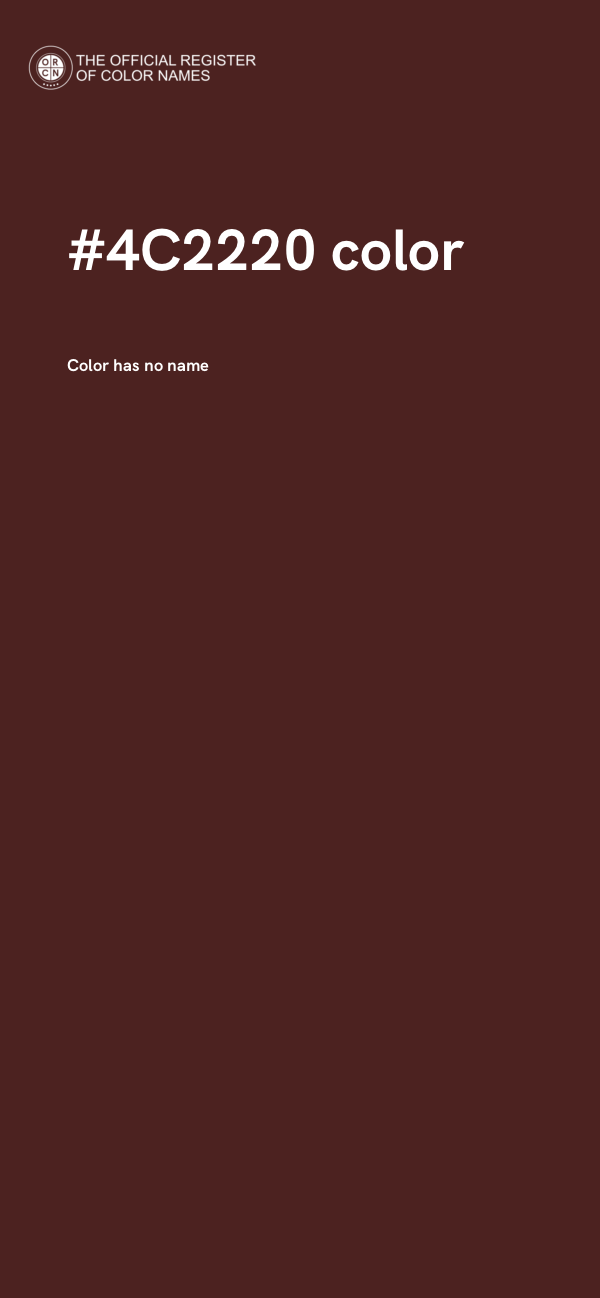 #4C2220 color image