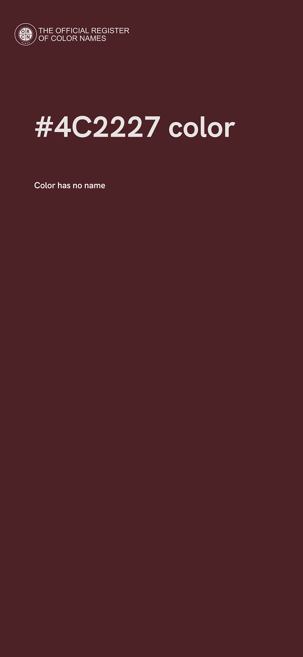 #4C2227 color image