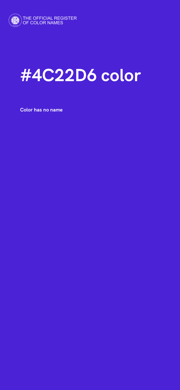#4C22D6 color image