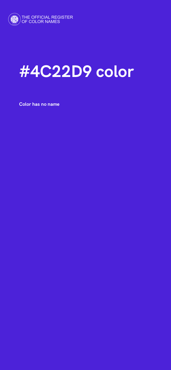 #4C22D9 color image