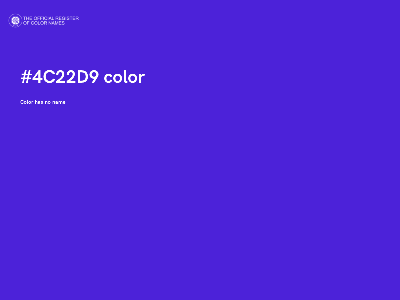 #4C22D9 color image