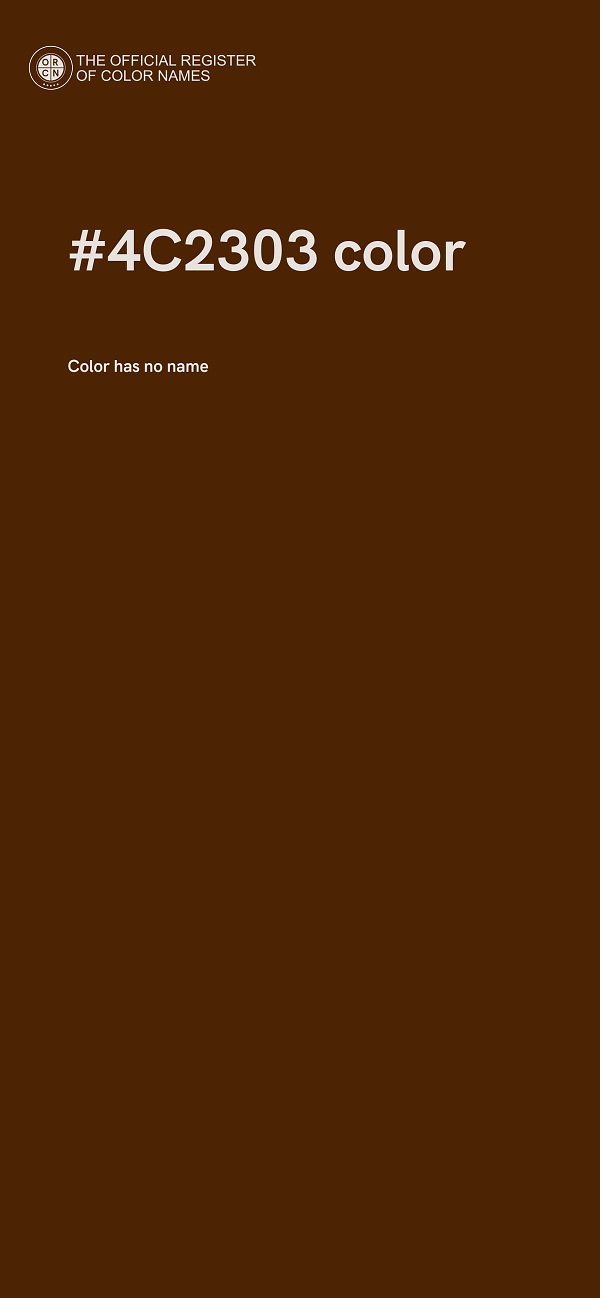 #4C2303 color image