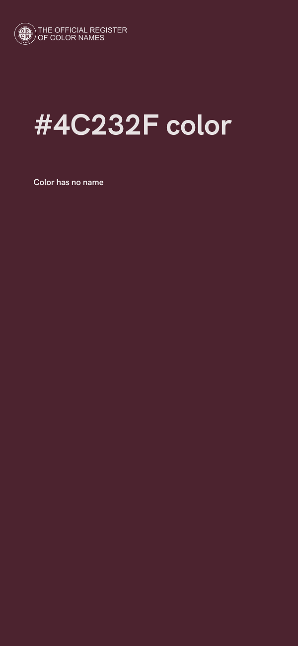 #4C232F color image